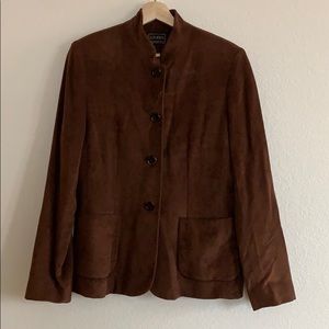 Louben | corduroy brown button up blazer jacket